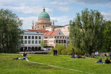 St. Nicholas Church, Potsdam, Berlin, Germany view from park © Radim Glajc