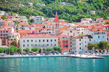 Obraz premium Makarska Croatia coastal town . Makarska wonderful resort town at Adriatic sea in Croatia 