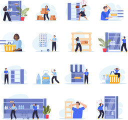 Flat Goods Shortage Icons