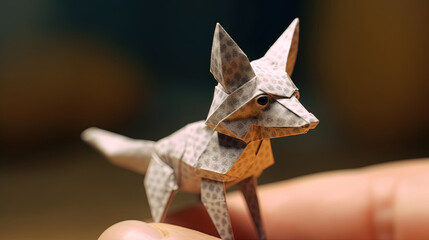 Obraz premium Cute animal origami
