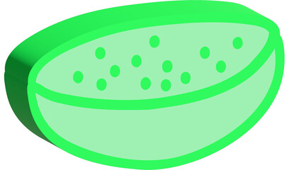 3D Green cat food