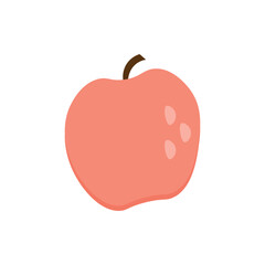 Red apple on white background