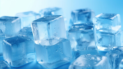 Ice cubes illustration background