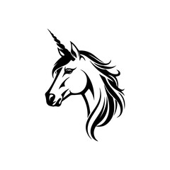 Unicorn vector, unicorn logo, isolated on white background, vector illustration.