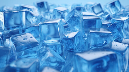 Obraz premium Ice cubes illustration background