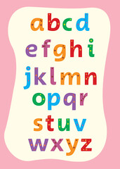 Letter/alphabet Tracing Poster for Kids (Lowercase)