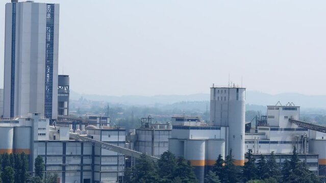 View at cement factory, 05.26.2023, Rezzato, Brescia, Italy. Editorial