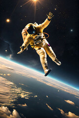 Fototapeta na wymiar Astronaut in space 