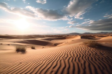 Fototapeta na wymiar Desert landscapes: Photographs showcasing the unique beauty of desert landscapes, dunes, and cacti.