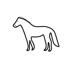 horse hand drawn doodle