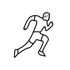 run outdoor activity hand drawn doodle