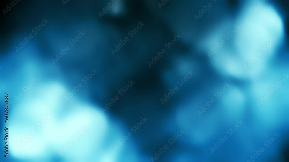 Poster abstract motion background blue bokeh particles. beautiful color glow blurring particles