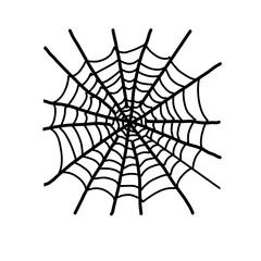 Obraz premium spider web Halloween hand drawn doodle
