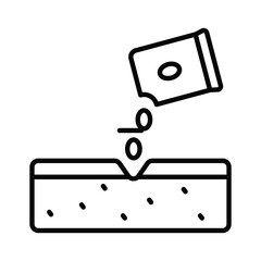 Download this amazing icon of seeding in modern style, isolated on white background