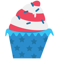 Cake Memorial Day Color 2D Illustrations