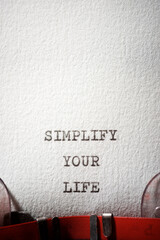 Simplify your life text