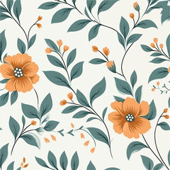 Simplicity in Bloom: Minimalistic Floral Pattern.