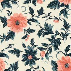 Simplicity in Bloom: Minimalistic Floral Pattern.