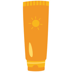 Sunscreen 1 Beach Days Color 2D Illustrations