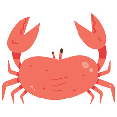 Crab Beach Days Color 2D Illustrations