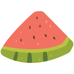 Watermelon Beach Days Color 2D Illustrations