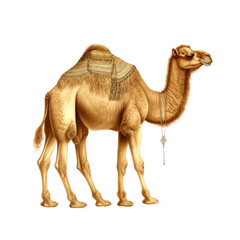 gold brown camel isolated on white
