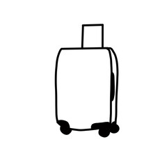 luggage bag travel hand drawn doodle 