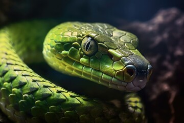 Fototapeta premium Boomslang Snake Portrait