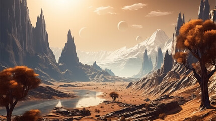 Fototapeta na wymiar Alien Planet Photo Realistic