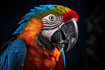 Obraz premium Macaw Parrot with Unique Facial Features