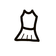 cheer leader suit match sport competition hand drawn doodle