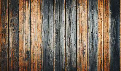 Fototapeta premium Vector texture of old wood, wooden panels. Grunge, old, retro wooden background, vertical stripes. Dark tree. The background
