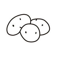 potato vegetable health hand drawn doodle