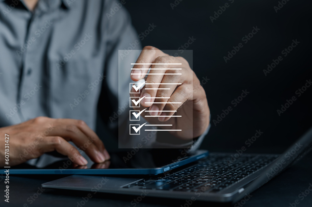 Poster checklist quality management with quality assurance or qa and quality control or qc and improvement.