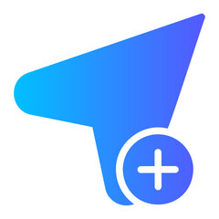 paper airplane gradient icon