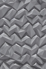 A grey and white polygon pattern. Straight edges. (AI-generated fictional illustration)
