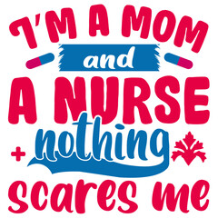 Retro Nurse T-shirt Design, Vector