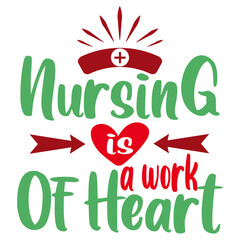 Retro Nurse T-shirt Design, Vector