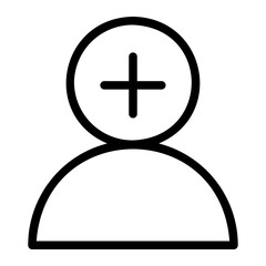 Obraz premium add user line icon
