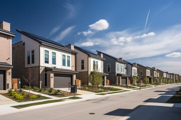 Modern residential area . Housing concept. Generative AI