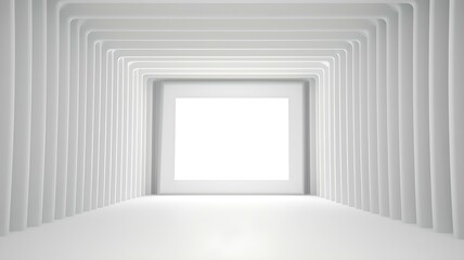 Obraz premium Weißer Heller Raum, Abstract, Galerie, Architektur,