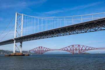 Firth Of Forth Bridges In Scotland