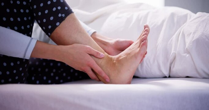 Achilles Tendinitis Pain. Heel Tendon
