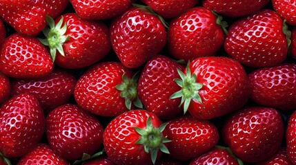 Strawberries background. Generative AI