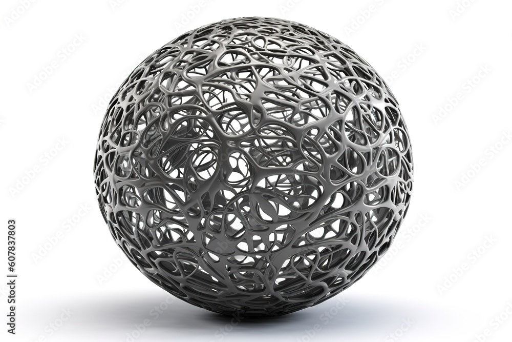 Poster sphere isolated on white background. generated by ai.