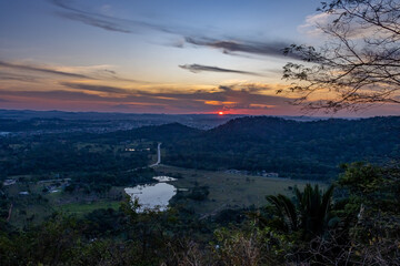 sunrise over the lake