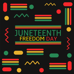 Fototapeta premium Illustration vector graphic of banner background juneteenth freedom day celebration
