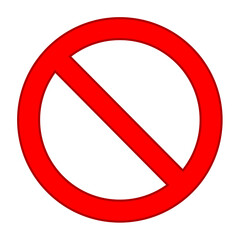 prohibited logo sign. no background is suitable for design, clipart, elements, etc