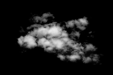 Fototapeta na wymiar clouds isolated on black background