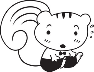 squirrel cartoon cute kawaii anime illustration clipart character chibi drawing manga